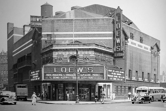 It was a battle of the cowboys double feature at the Lowe’s Sheridan in New York in 1947. Roy Rogers vs. Gene Autry. (Thanx to Billy Holcomb.)