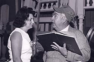 Smiley Burnette with a Nashville rep Jeane Matthews in 1965.