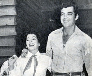 “The Texan” Rory Calhoun with his actress wife Lita Baron in 1957. The couple were married from August 29, 1948 until July 17, 1970.
