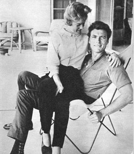 Rowdy Yates of “Rawhide”...Clint Eastwood in 1961 with his then wife Margaret Johnson.