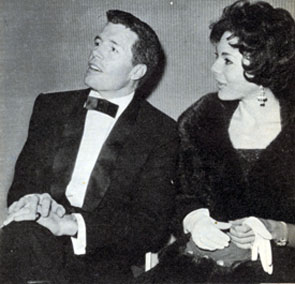 Flint McCullough on “Wagon Train”, Robert Horton, with his singer wife Marilyn Bradley. They were wed December 31, 1960.