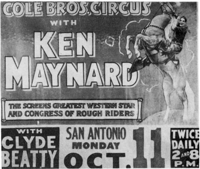 Ken Maynard - 1937, San Antonio, Texas.