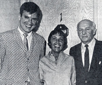 Will “Sugarfoot” Hutchins, singer Keeley Smith and columnist Walter Winchell. Circa early ‘60s.