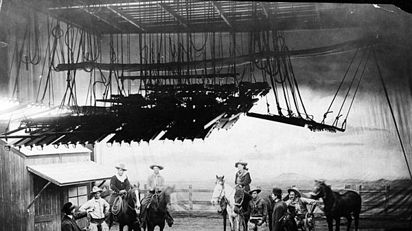 Broncho Billy (dressed in white) on the Essanay Studio’s stage in Chicago circa 1915.