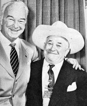 William Boyd with famous Bronx livery stable owner ‘Hopalong’ Abramowitz in 1954.