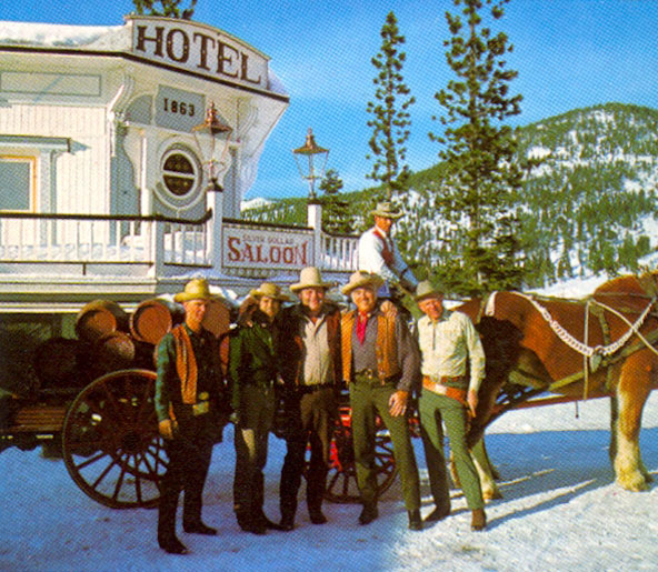Wintertime at Incline Village, Lake Tahoe, NV, Ponderosa Ranch with Michael Landon, Dan Blocker, Lorne Greene and others.