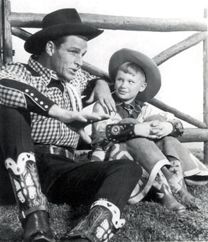 Buster Crabbe with son Cuffy in 1952.