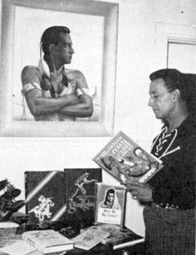 The gun behind so many Hollywood heroes..technical fastdraw coach, full blood Chickasaw Indian Rodd Redwing at home in 1960.