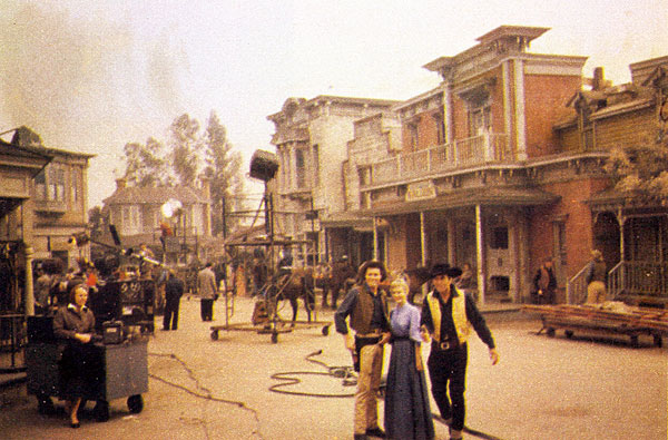 Four different TV Westerns all filmed by Revue Productions on the old Republic Western Street. “Cimarron City” with John Smith, Audrey Totter and George Montgomery.