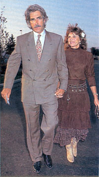 Sam Elliott and Katharine Ross head for a benefit in L.A. after recently completing
the TNT TV movie “Conagher” in 1991.