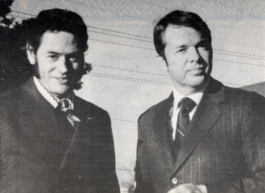 Songwriter Scotty Turner and Audie Murphy. Turner and Murphy wrote several songs together including the big hit “Shutters and Boards” recorded by Jerry Wallace in 1963.