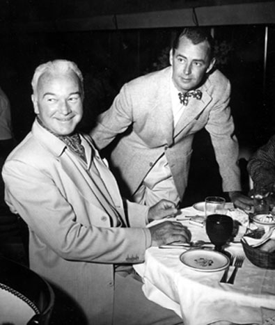 Alan Ladd stops to chat with William Hopalong Cassidy Boyd