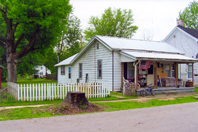 Ken and Kermit Maynard's boyhood home in Vevey, IN, as it looks today. (Photo courtesy Richard Dzwonkiewicz.)