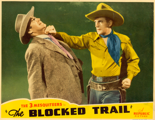 The Three Mesquiteers in "The Blocked Trail".