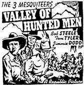 Ad for "Valley of Hunted Men".