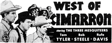 Ad for "West of Cimarron".