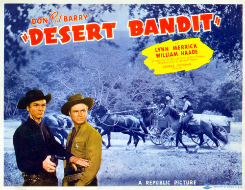 Title Card for "Desert Bandit" starring Don Barry.