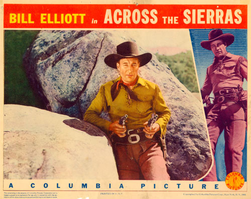 Title card for "Across the Sierras".