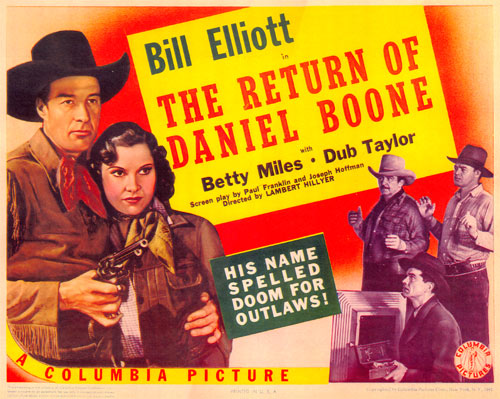 Title card for "Return of Daniel Boone".