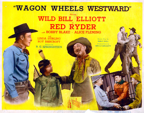 Title Card for "Wagon Wheels Westward".