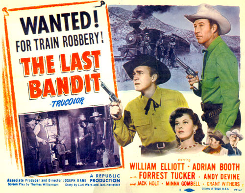 Title card to "The Last Bandit" starring William Elliott.