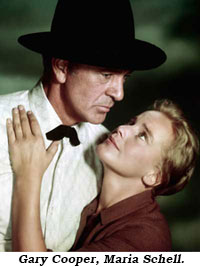 Gary Cooper and Maria Schell in "The Hanging Tree".