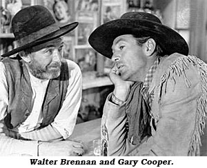 Walter Brennan and Gary Cooper in "The Westerner".