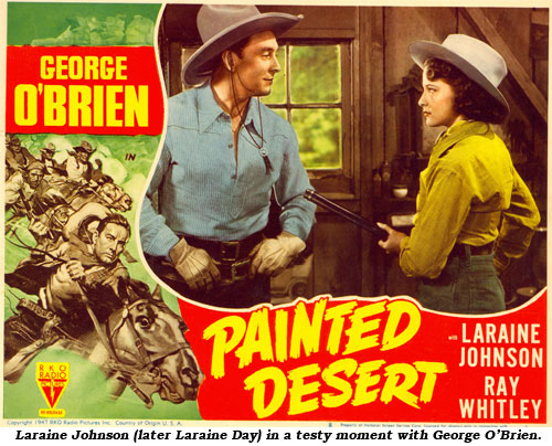 Laraine Johnson (later Laraine Day) in a testy moment with George O'Brien in "Painted Desert".