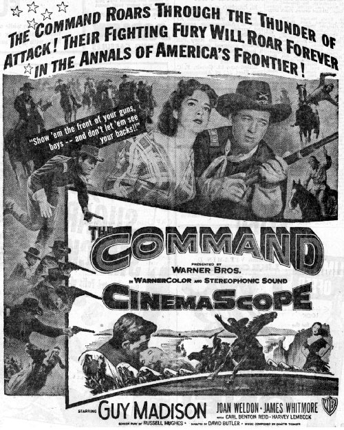 Newspaper ad for "The Command".