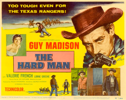 Title card for "The Hard Man" starring Guy Madison.