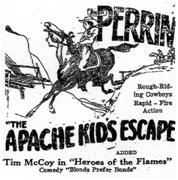 Ad for "Apache Kid's Escape".