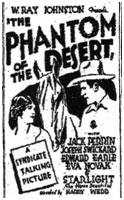 Ad for "Phantom of the Desert".