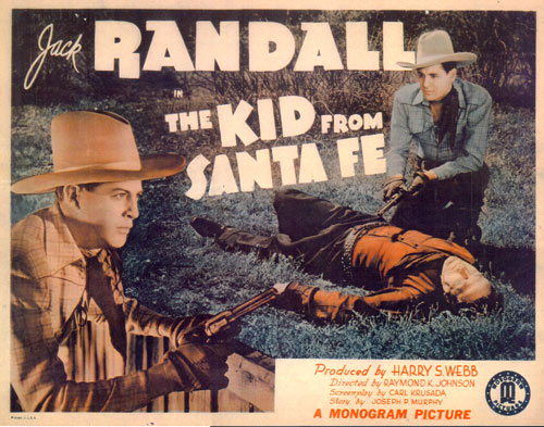 Title card to Jack Randall's "The Kid From Santa Fe".
