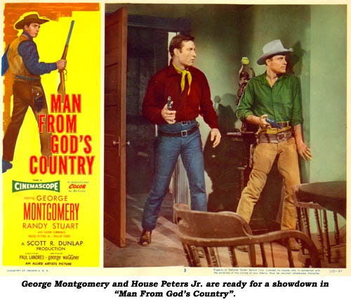 George Montgomery and House Peters Jr. are ready for a showdown in "Man From God's Country".