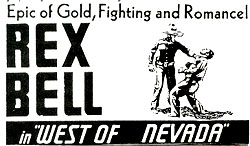 Rex Bell in "West of Nevada".