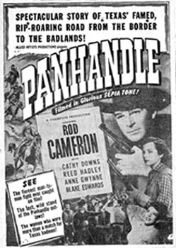 Newspaper ad for Rod Cameron's "Panhandle".
