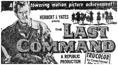 Newspaper ad for "The Last Command".