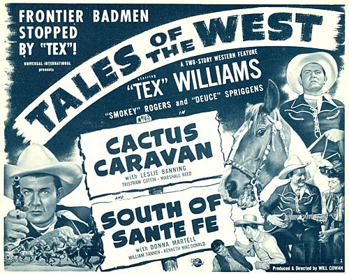 Title card for "Tales of the West: Cactus Caravan and South of Sante Fe".