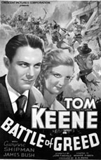 Movie poster for "Battle of Greed" starring Tom Keene.