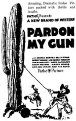Newspaper ad for "Pardon My Gun".