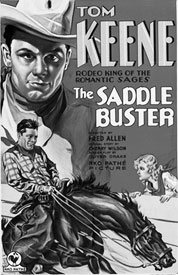 Movie poster for "The Saddle Buster" starring Tom Keene.