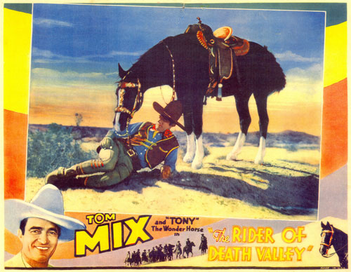 Lobby card for "The Rider of Death Valley" starring Tom Mix.