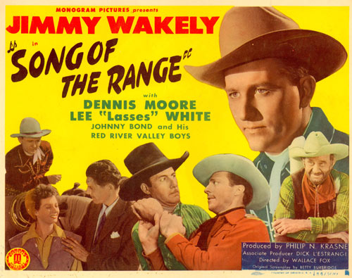 Title Card for Jimmy Wakely's "Song of the Range".