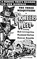 Ad for "Pioneers of the West".