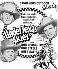 Ad for "Under Texas Skies".