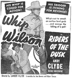 Whip Wilson in "Riders of the Dusk".